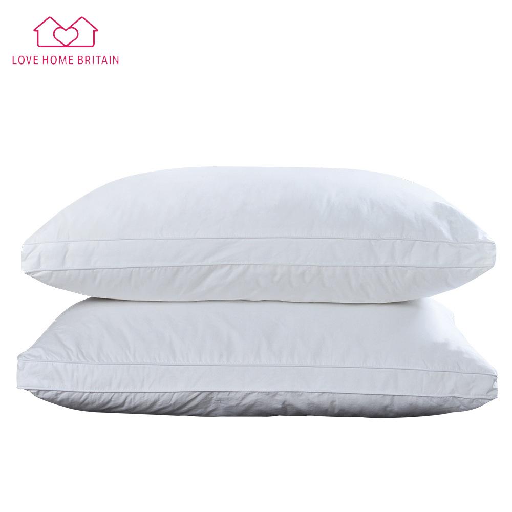 Duck Feather Pillows – PAIR- Medium soft-100% Cotton Down Proof Cover